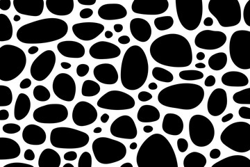 Black and white hand drawn element pattern. Creative doodle abstract style art background. Vector illustration