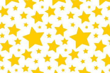 Seamless pattern with stars on white background. Vector illustration