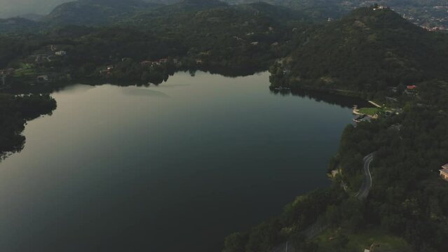 Beautiful reflections of Lake Sirio in Ivrea