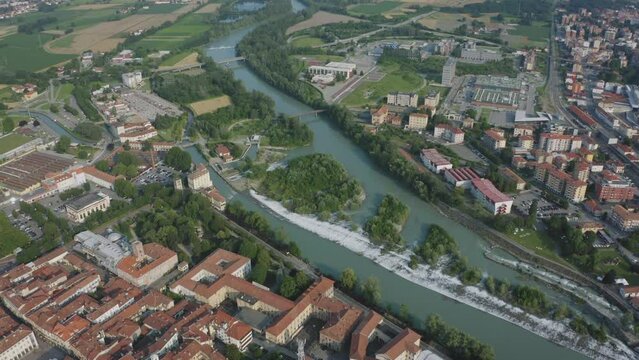 Ivrea and its river waterway