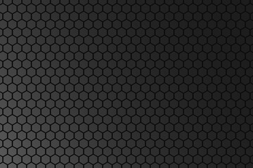 Seamless pattern of hexagon shapes in black colors. Vector illustration