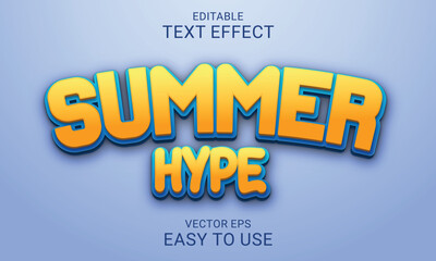 Summer Hype Editable 3D Text Effect Style