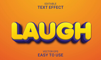 Laugh Editable 3D Text Effect Style