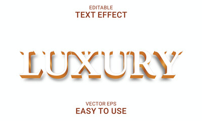 Luxury Editable 3D Text Effect Style Gold 