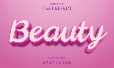 Beauty Editable 3D Text Effect Style 