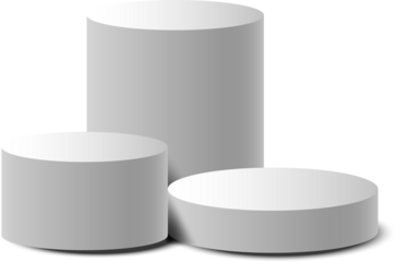 White studio background with 3d podium for product display vector illustration