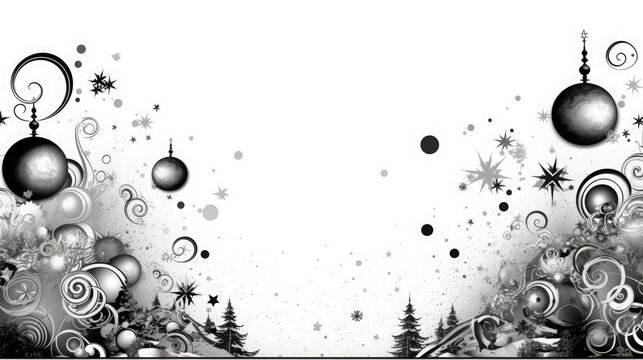 White background, illustration image, Happy New Year ,  HD, Generative Ai