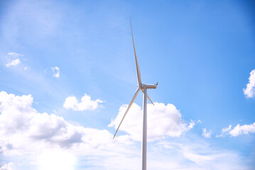 Wind turbine farm , Generator station, renewable energy , Sustainable energy industry concept
