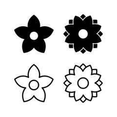Flower icon vector. floral icon. flower logo