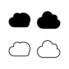 Cloud icon vector. cloud data. cloud services