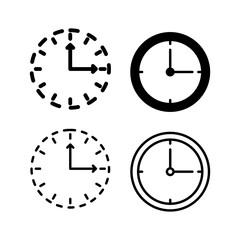 Clock icon. Time icon vector. Clock icon in trendy flat style isolated