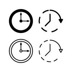 Clock icon. Time icon vector. Clock icon in trendy flat style isolated