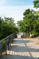 walkway in the modern city
