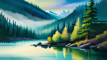 beautiful nature. ai, generated, ai generated