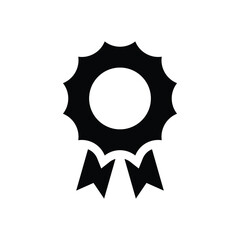 Prize award badge vector icon