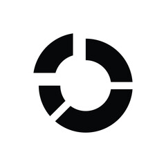 Pie chart report vector icon