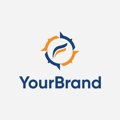 compass logo with letter F