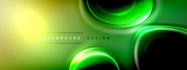 Circles lines and bubbles on bright glowing effect gradient with light and shadow effects. Dynamic interplay of light, shadow and depth. Futuristic and rhythmic technology design