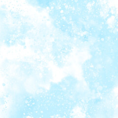 Cloudy sky watercolor splash