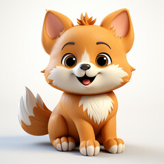 Obraz premium Cute shiba dog carton