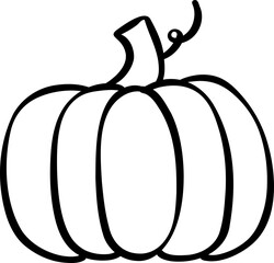 Cute Halloween simple pumpkin Doodle Elements Hand drawing.