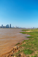 Fototapeta premium modern city,shanghai skyline in daytime