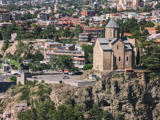 Fototapeta na wymiar Churches in the old Tbilisi