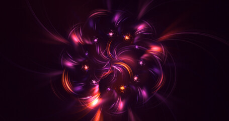 3D rendering abstract technology fractal background