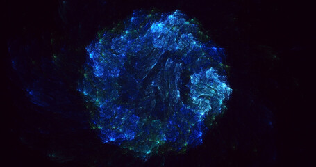 3D rendering abstract technology fractal background