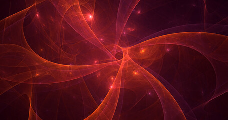 3D rendering abstract fractal light background