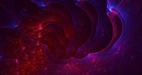 3D rendering abstract fractal light background