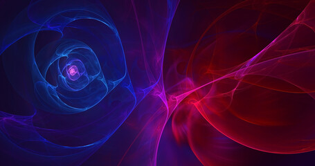 3D rendering abstract fractal light background