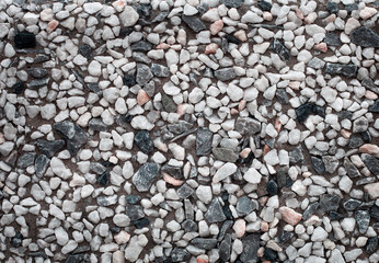 Pebble stone background texture. Floor pebbles background.