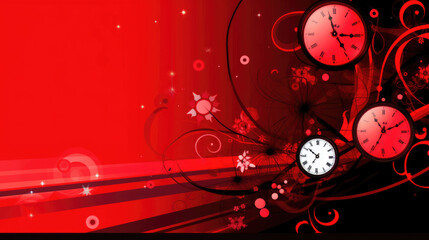 Red new year 2024 illustration, background, HD, Generative Ai