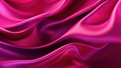 Obraz premium Pink abstract fluid effect holographic neon curved wave in motion colorful background 3d render. Gradient design element for backgrounds, wallpapers, posters and covers.