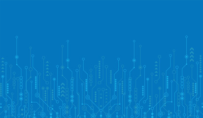 CPU Chip on Motherboard. Central Computer Processors CPU concept. Quantum computer, large data processing, database concept. Futuristic microchip processor. Digital chip.
