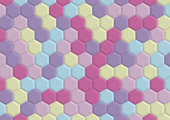 Fototapeta na wymiar colorful 3d geometric seamless pattern background design