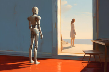 Android's Solitude by the Seaside