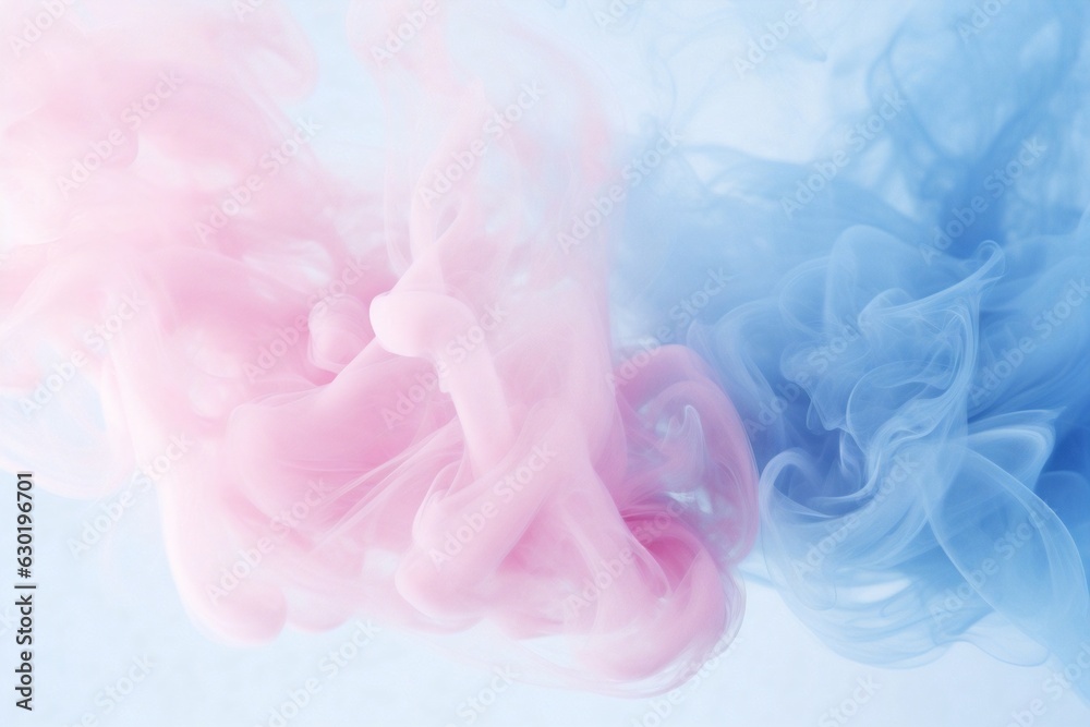 Poster Generative AI : Abstract art powder paint on white background. Movement abstract frozen dust explosion multicolored on white background. Stop the movement of colored powder on white background.