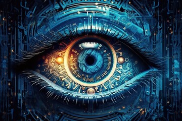 abstract cyber eye  