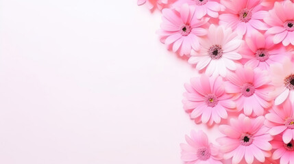 Pink Flower Background, Generative Ai