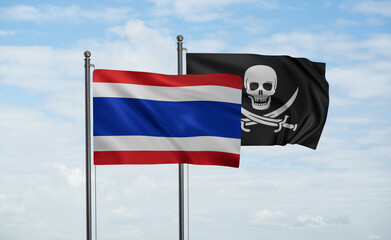 Pirate and  Thailand flag