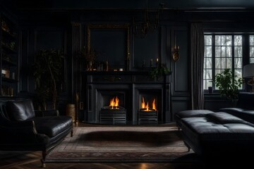 fireplace in living room