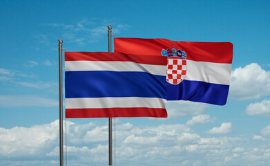 Croatia and  Thailand flag