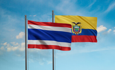 Ecuador and  Thailand flag