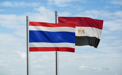 Egypt and  Thailand flag