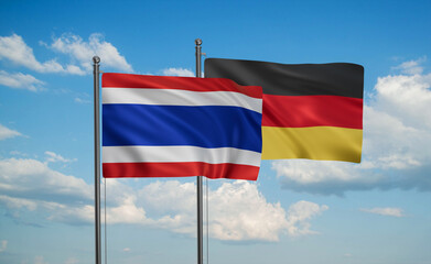 Germany and  Thailand flag