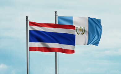 Fototapeta premium Guatemala and Thailand flag
