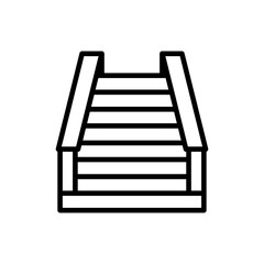 Staircase icon in vector. Logotype