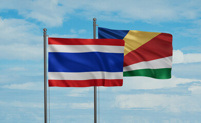 Seychelles and  Thailand flag